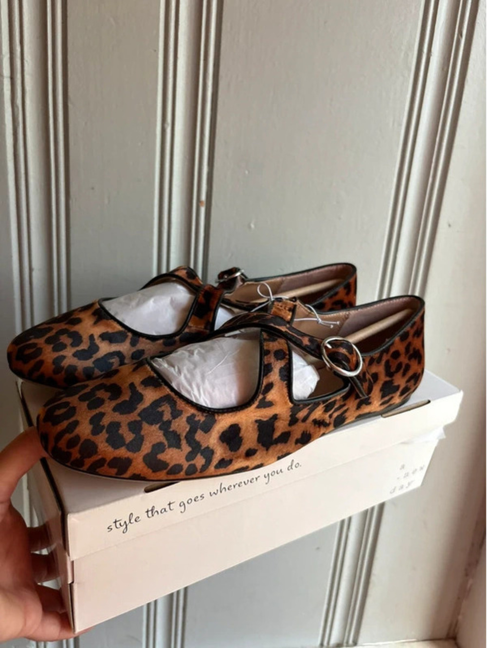 Womens size 9.5 A New Day Cheetah Ballet Flats New